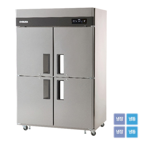 [에버젠] 45BOX 냉동냉장고 4도어(수직) UDS-45VRFIE/간냉식/디지털/올스텐/냉동장겸용