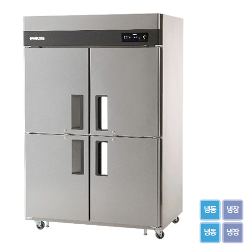 [에버젠] 45BOX 냉동냉장고 4도어(수직) UDS-45VRFDE/직냉식/디지털/올스텐/냉동장겸용